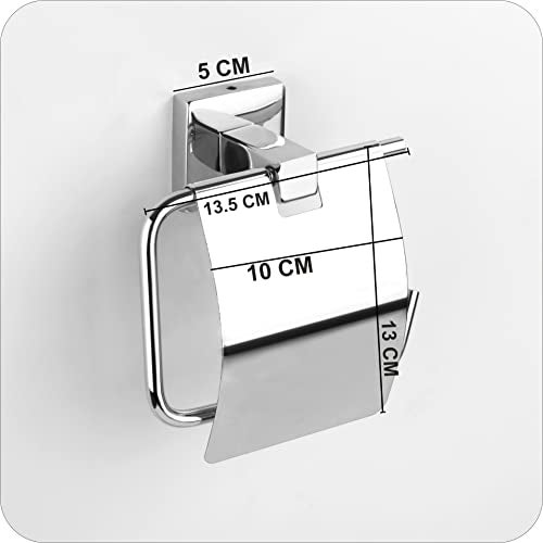 KANJAL Toilet Paper Holder for Bathroom Tissue Paper roll Holder Tissue Paper Hanger for Kitchen Bathroom Accessories (304 Stainless Steel,Chrome Finish,Anti-rust-26) - Image 3