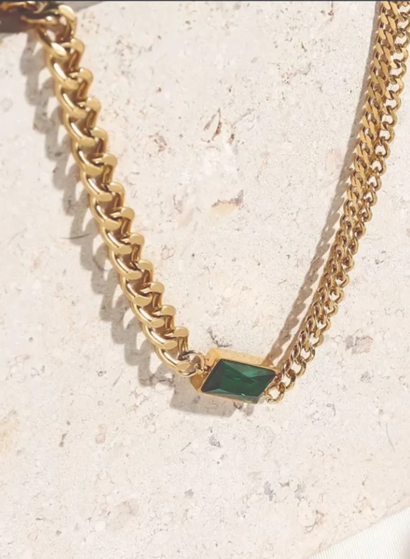 AMICA Statement Emerald Necklace