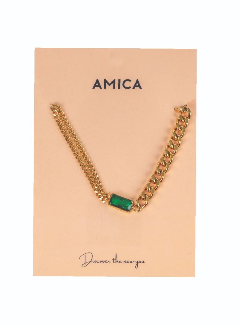 AMICA Statement Emerald Necklace