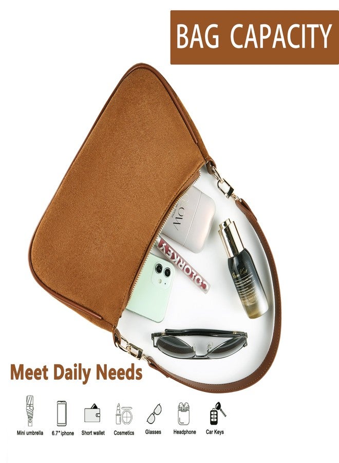 VODIU Clutch Tote Handbags with 2 Removable Straps and Zipper Closure Crossbody Bags Shoulder Purse Handbag for Women, C-brown, Medium - Image 5