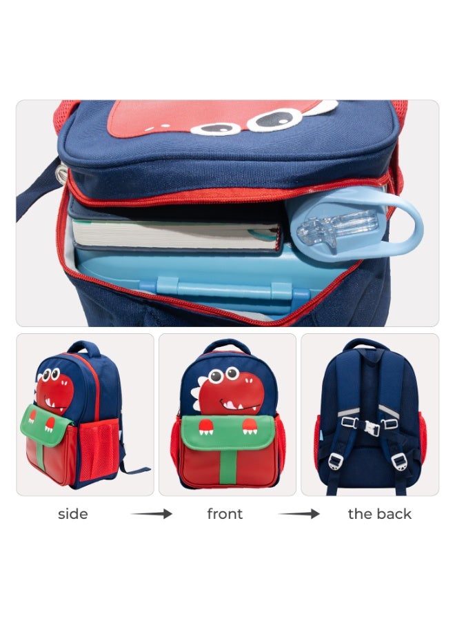 Moon Preschool Backpack for Kids (Ages 3–6) – Fun 3D Design, Comfortable Padded Straps, Lightweight,Waterproof, Perfect for Lunch & Snacks,Travel, Toddler Boys & Girls-Dino - Image 4