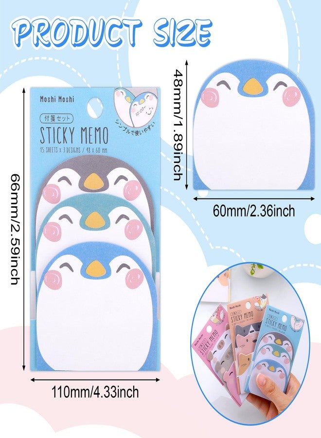 JIANTA Cute Animal Sticky Notes for Party Bags, 270 Sheets Cartoon Notes Animals Shape Markers Flags Self-Stick Memo Pads Party Bag Fillers for Kids - Image 2