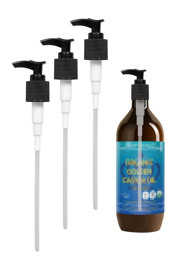 Elvxhke Dispenser Pump Compatible with Queen of The Thrones Castor Oil &Heritage Store and RejuveNaturals Castor Oil,Mess Free,3 Pack Pump for 16oz Castor Oil Bottle（Oil not Included） - Image 1