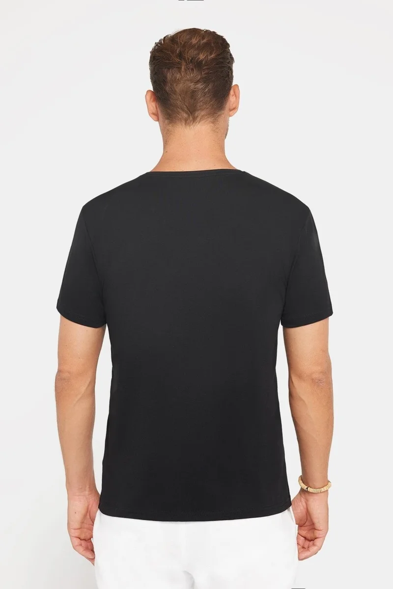 Tudors Slim Fit Narrow Cut Crew Neck Plain Basic Short Sleeve T-Shirt