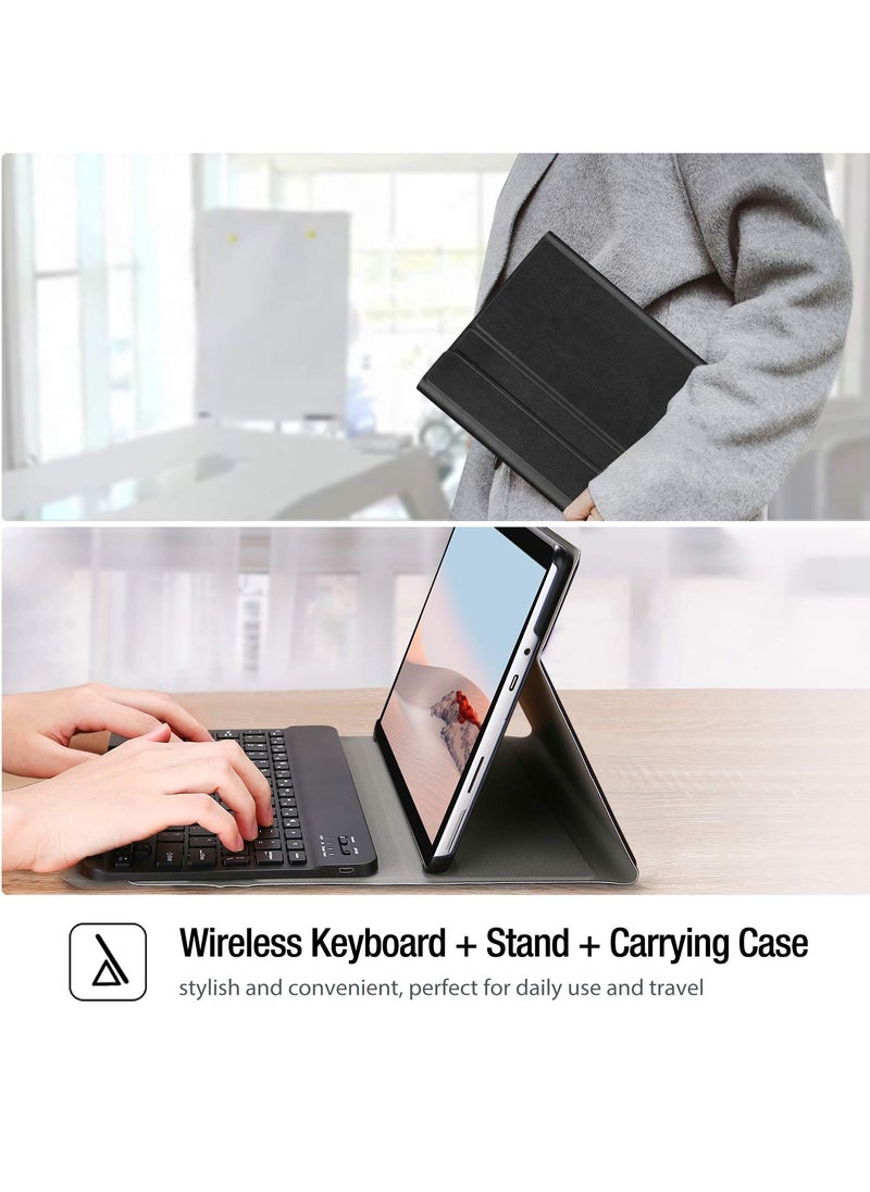 Keyboard Case For Surface Go 3 2021 Surface Go 2 2020 Surface Go 2018 With Magnetically Detachable Wireless Keyboard Black