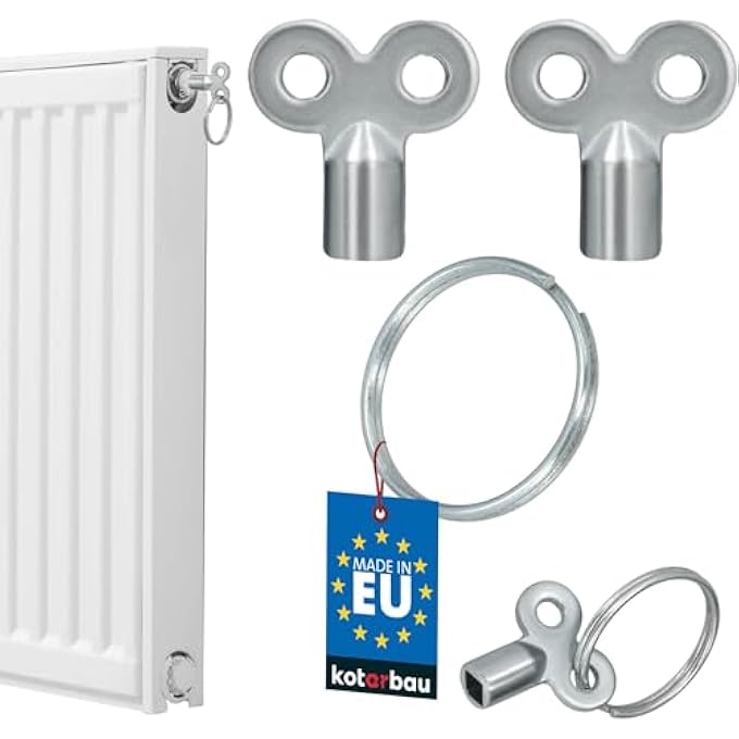 RADIATOR VENT WRENCHES - RADIATOR KEY - VALVE KEYS - KEYRING - KEYS - SET OF 2 PCS - Image 1