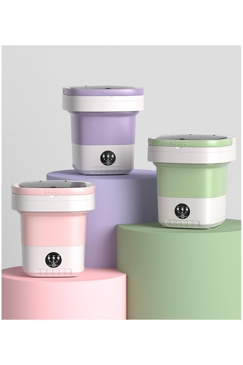 غسالة ملابس قابلة للطي – سعة 12 لتر – قدرة 40 واط – تصميم محمول وخفيف – مثالية للسفر وغسيل ملابس الأطفال متعدده الالوان - Image 2