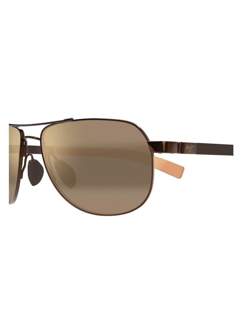 MAUI JIM Maui Jim Guardrails 327-23 Unisex Polarized Aviator Sunglasses  – 58 mm Lens Size  - Image 2