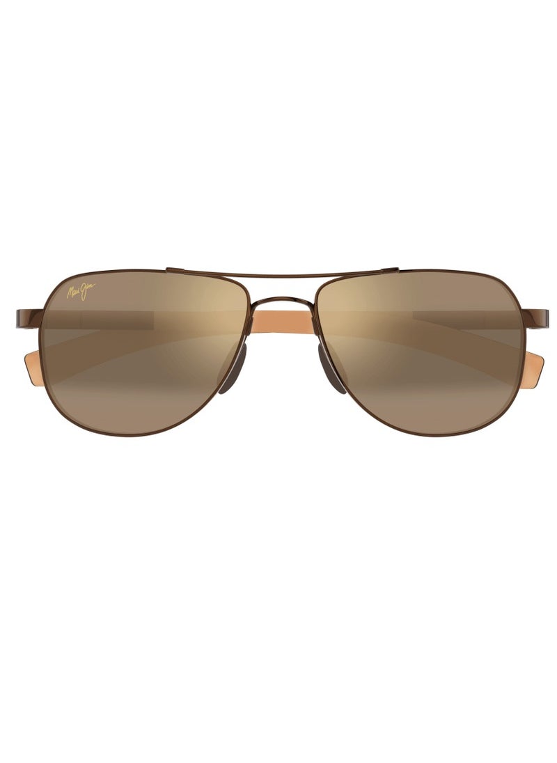 MAUI JIM Maui Jim Guardrails 327-23 Unisex Polarized Aviator Sunglasses  – 58 mm Lens Size  - Image 3