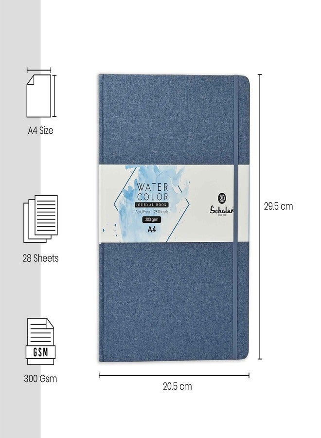Scholar Watercolour Journal 300 GSM (A4, Blue) - Image 2