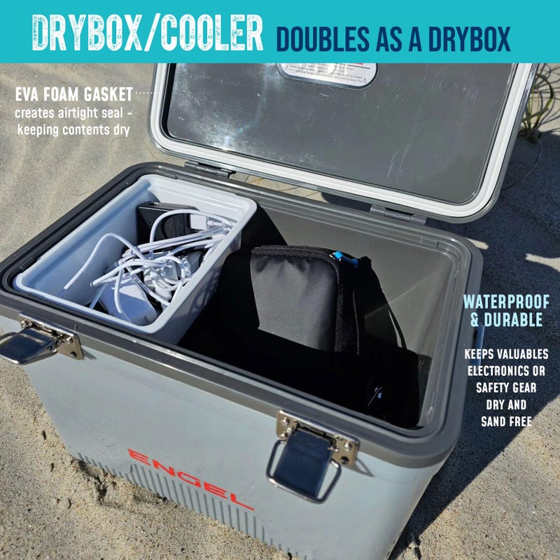 Engel UC19 19qt Leak-Proof, Air Tight, Drybox Cooler and Small Hard Shell Lunchbox for Men and Women in Fighting Lady Yellow - Image 5