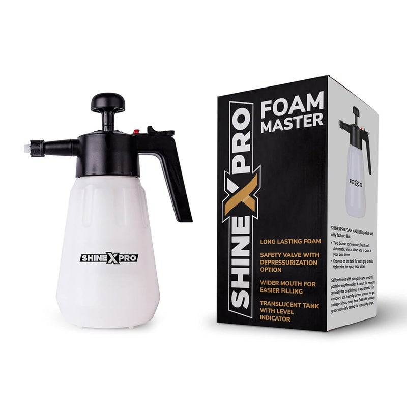 ShineXPro Foam Sprayer for Car & Bike - ShineXPro Foam Master Comes with Free Shampoo & 6 Months Warranty - No Electricity, Running Water Or Batteries Needed - Generates Thick Foam Spray - Image 1