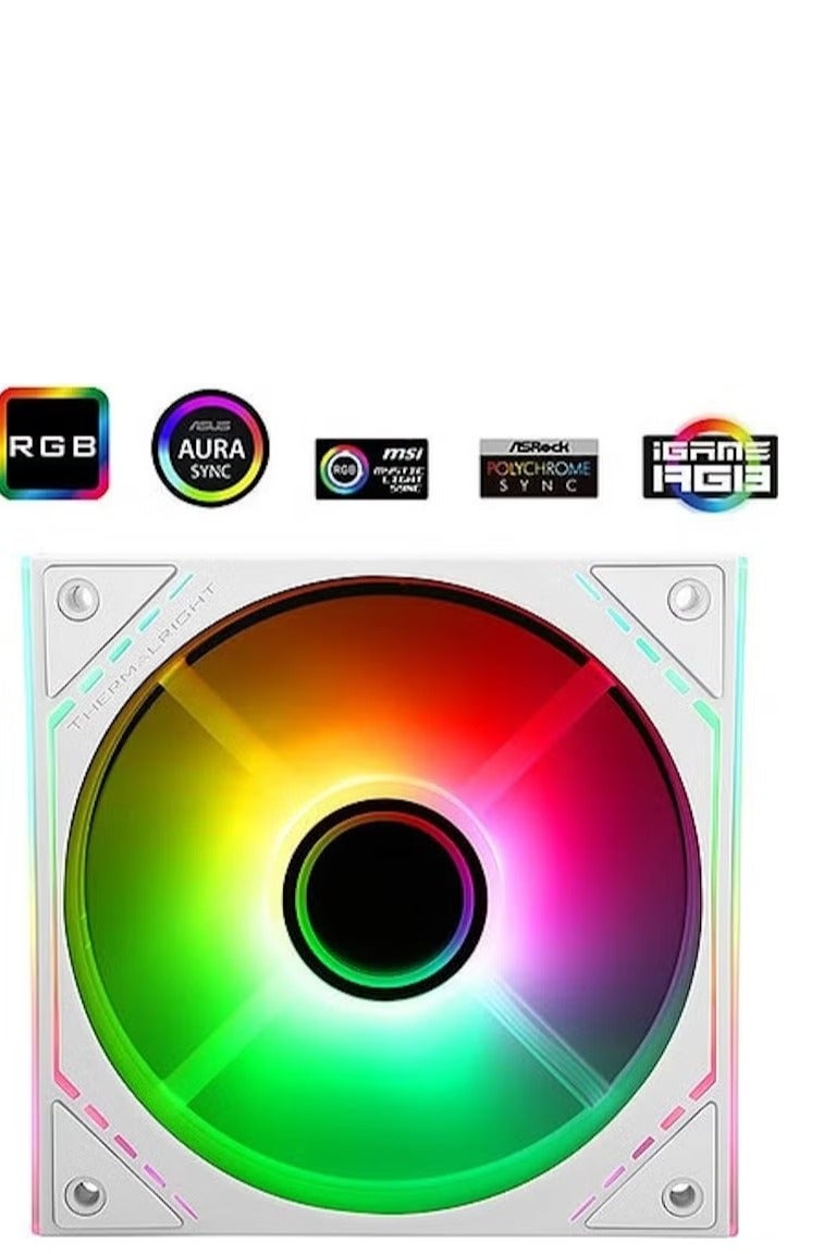 Thermalright TL-M12W-S Argb 120MM White Case Fan - Image 1