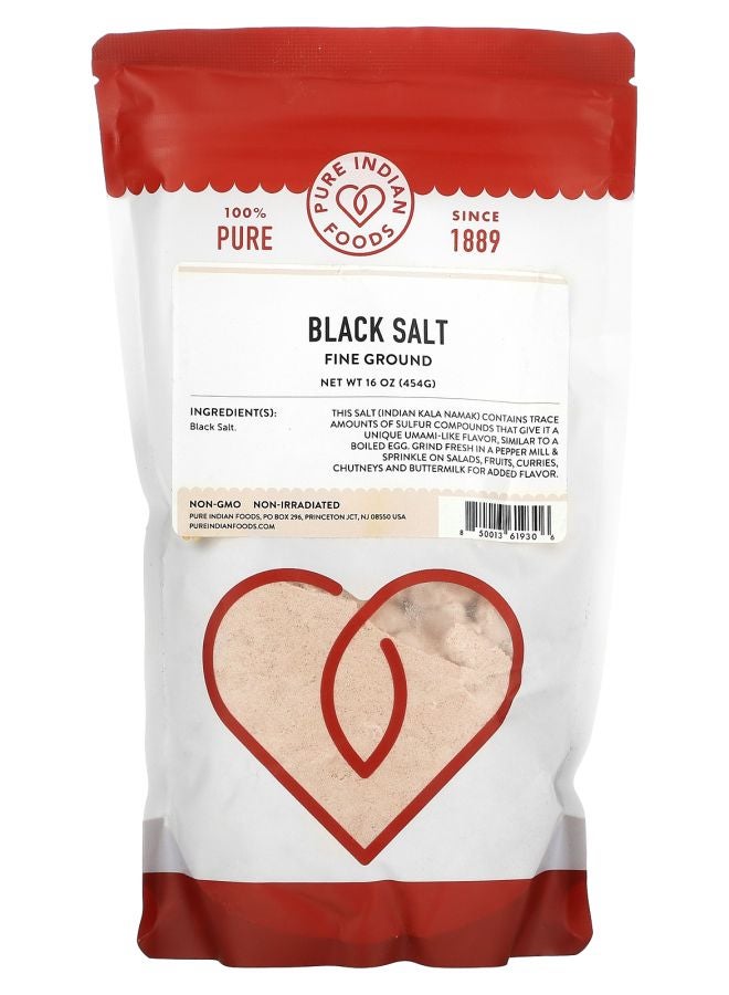Pure Indian Foods Black Salt Fine Ground 16 oz (454 g)