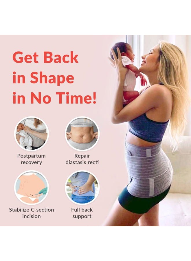 Mamaway Bamboo Postpartum Belly Band, Girdle for Postnatal Care, C-section Recovery Belt, Post Surgery Belly Wrap, Adjustable Abdominal Binder, Waist/Pelvis Belt for Stomach Support & Back Pain Relief - Image 4