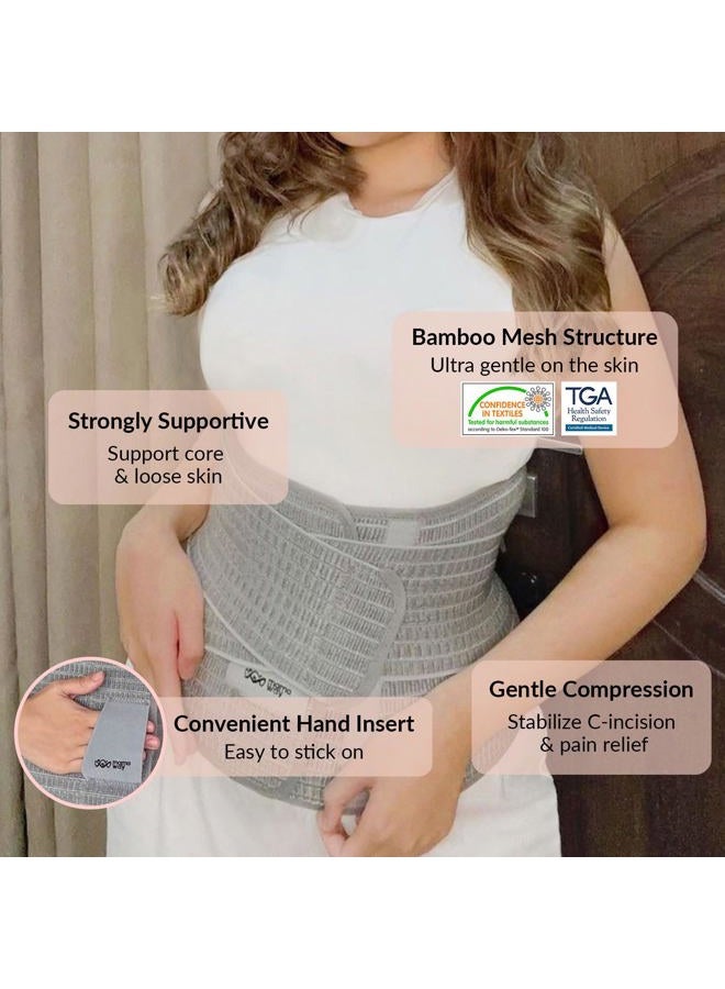 Mamaway Bamboo Postpartum Belly Band, Girdle for Postnatal Care, C-section Recovery Belt, Post Surgery Belly Wrap, Adjustable Abdominal Binder, Waist/Pelvis Belt for Stomach Support & Back Pain Relief - Image 3