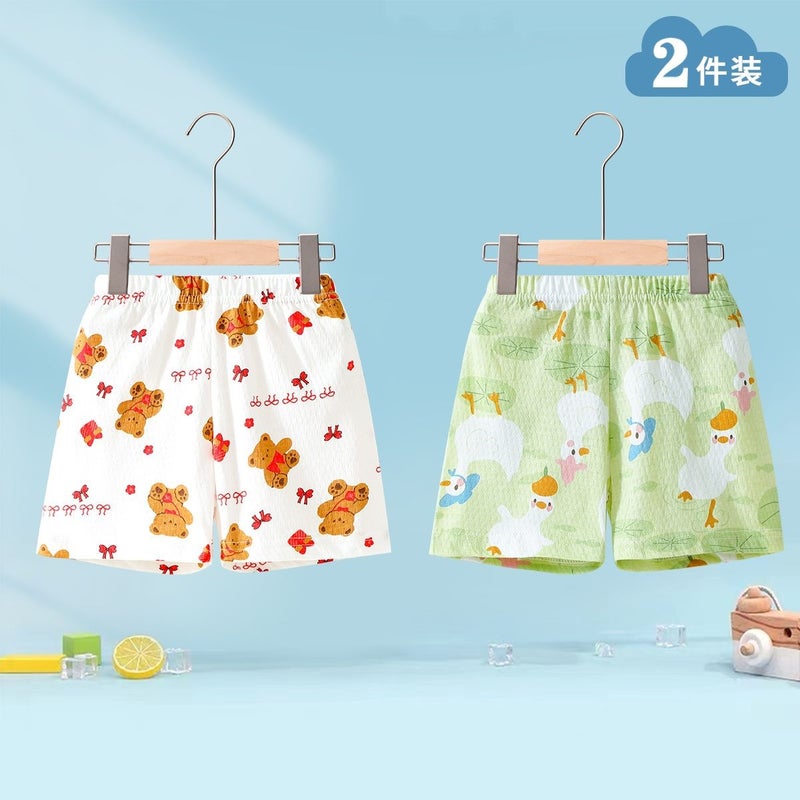 Baby Shorts Summer Thin Style Unisex Casual Sports Outerwear Summer Wear Infant Pure Cotton Large Pants Cartoon Design - Image 1