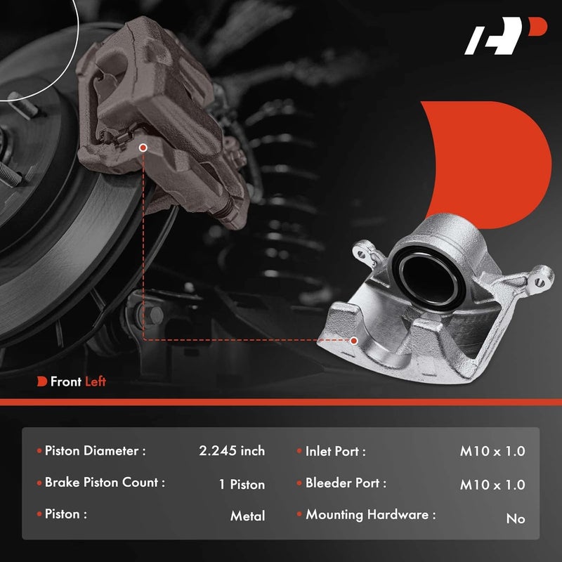 A-Premium Disc Brake Caliper Assembly Without Bracket for Honda CR-V 2002-2004 & Element 2003-2011 - Front Driver Side - Image 2