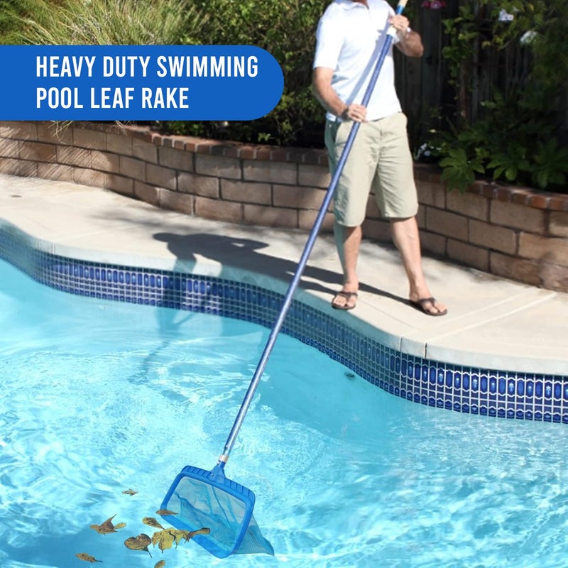 ORILEY Swimming Pool Skimmer Net, Heavy Duty Pool Leaf Rake with Ultra Deep Fine Mesh Net Bag, Fast Cleaning Tool for Inground & Above Ground Pool (Random Color) - Image 4