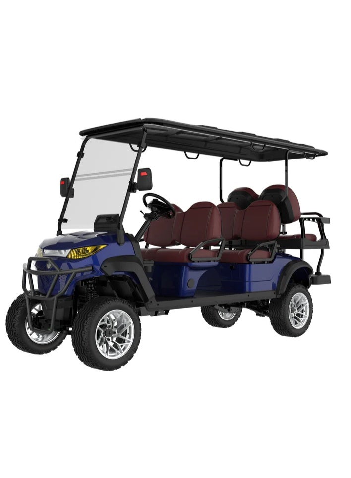 SUNCART 6 Seater MXV4+2 Electric Golf Cart With Touch Screen Dash Board, Quality Leather Seat & 4-Wheel Hydraulic Breaks Golf Buggy - Image 3