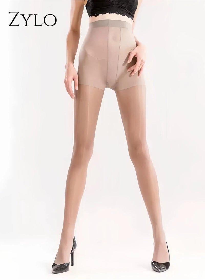Zylo 4-Pack Women's Ultra Sheer Control Top Pantyhose - Lightweight, Comfortable, Perfect Fit - Image 4
