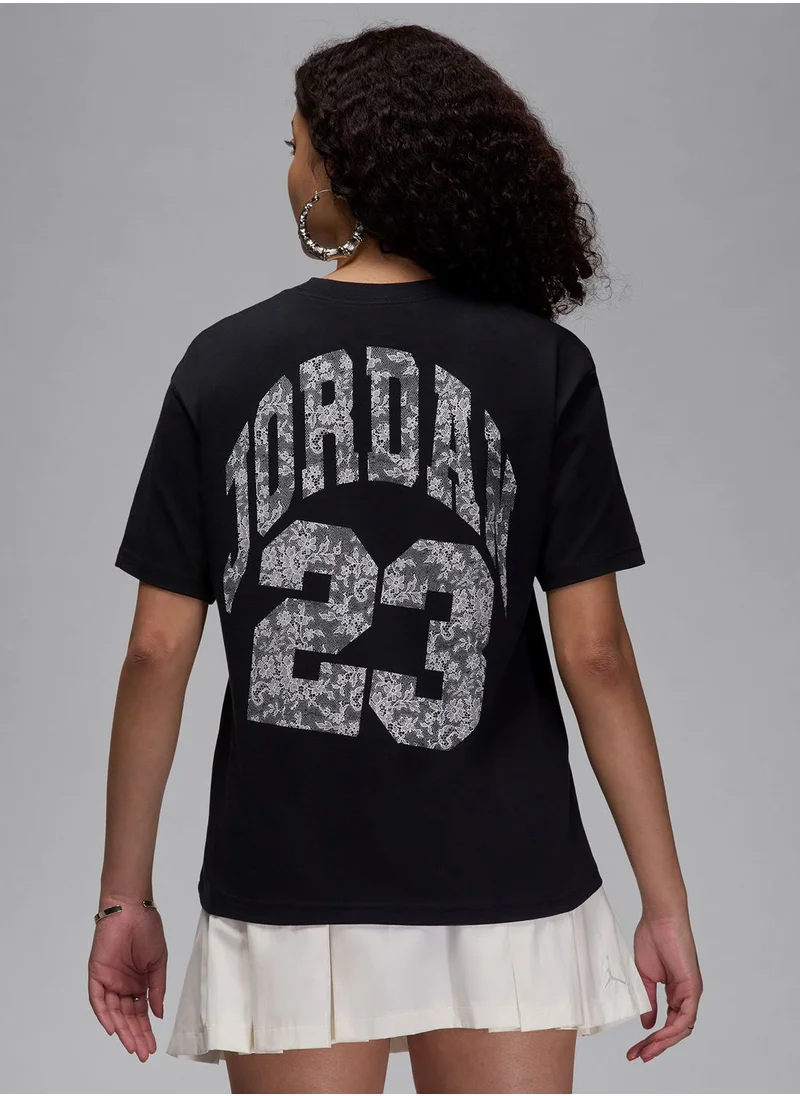 جوردن W J Brk Ss Gf Gfx Tee Lace