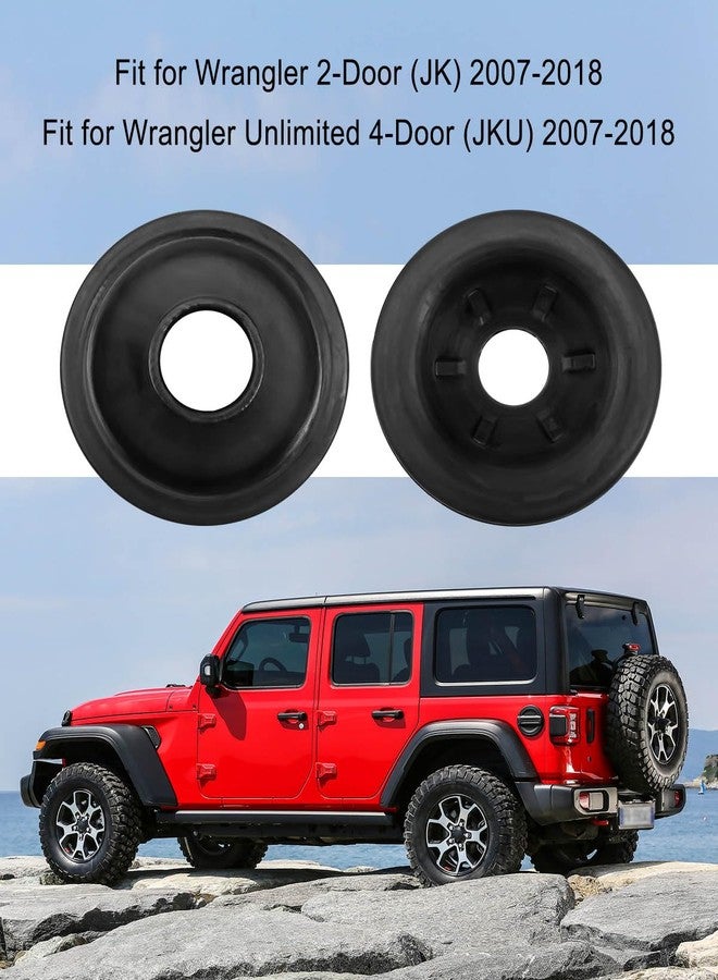 QLZOZB 2 Pcs Rear Upper Coil Spring Isolators Fit for Jeep Wrangler JK JKU 2007-2018 Replace 52059999AC, Rubber Rear Coil Spring Insulators (Stock Height) - Image 2