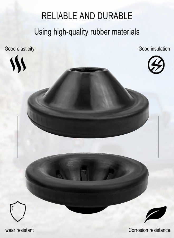 QLZOZB 2 Pcs Rear Upper Coil Spring Isolators Fit for Jeep Wrangler JK JKU 2007-2018 Replace 52059999AC, Rubber Rear Coil Spring Insulators (Stock Height) - Image 4