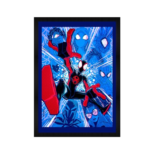 CodersParadise Spiderman Wall Poster Frames | Aesthetic A4 Poster Frames For Home, Living Room, Bedroom and Office | Wall Frames Artworks | Hanging Theme Posters - Image 1