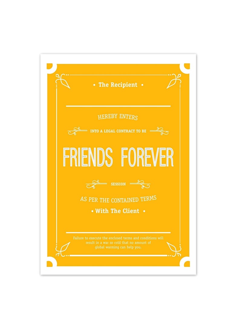 Oye Happy - Oye Happy - Friendship Contract - Funny Contract for Best Friend/BFFs - Image 1