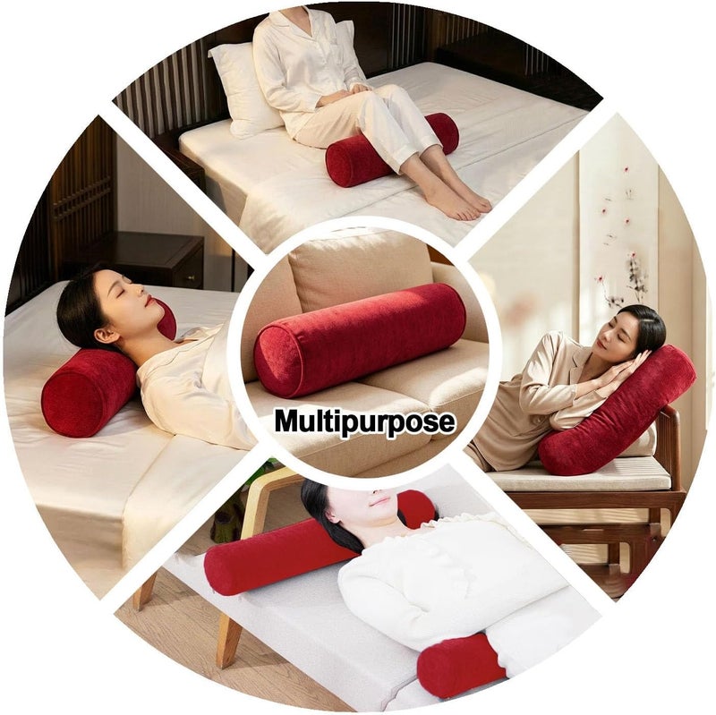 Periodic restock local Full Moon Round Bolster Cylinder Pillow, Cervical Neck Roll Support Pillow with Removable Washable Cover for Side Back Sleeping, Bed Couch Yoga Use(13,15x45cm/6x18in) Local available supply Heat insulation layer Affordable fast purchase options Elegant practical design Defect free upgraded substance Trendy natural assorted colors All choice modern design Diverse operation compatible All environment compatible Foldable Licensed warehouse stored goods Low wear optimized build Trendy widespread design Strategic warehouse site Multiple local stock source Multi-use well optimized build High strength upgraded material Daily use improved quality Local licensed courier Precision processed material Budget friendly premium quality Fade proof Heavy load resistant Comfort grip - Image 2