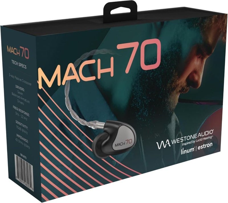 Westone Audio Mach 70 Universal Wired Iem, 7 Balanced Armature Drivers, Professional Musician Monitor Earphones - Image 1