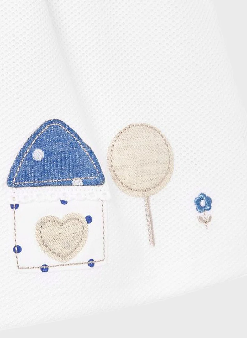MAYORAL Infant Graphic Knot Detail Dress