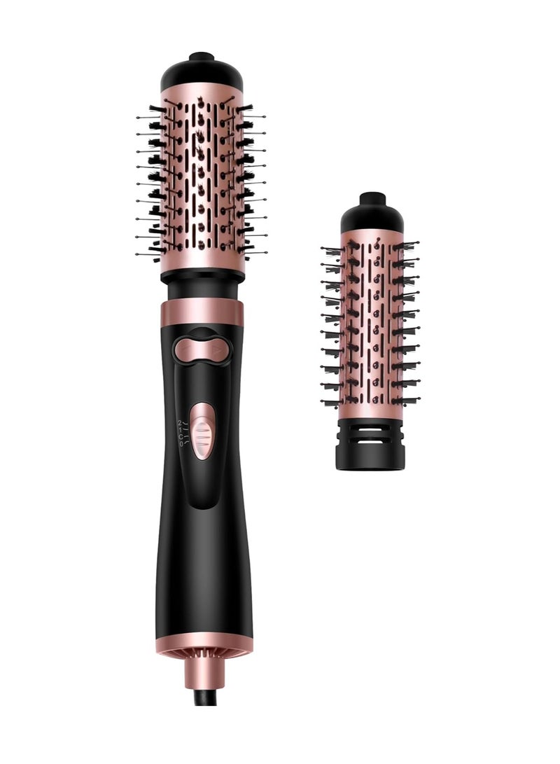مجفف شعر بفرشاة، فرشاة دوارة دائرية 3 في 1 مع 2 فرشاة (5.1 سم و 3.8 سم)، مكثف أيونات سلبية، 2 فرشاة تجعيد دوارة قابلة للفصل، جفف شعرك كما تريد - Image 1