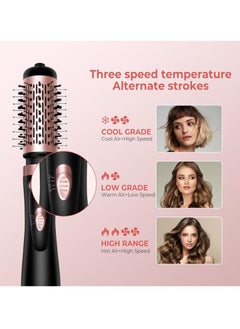 General Hair dryer brush, 3-in-1 circular rotating brush with 2 brushes (5.1 cm and 3.8 cm), negative ion volumizer, 2 detachable auto-rotating curling brushes, blow dry as you like  - Image 3