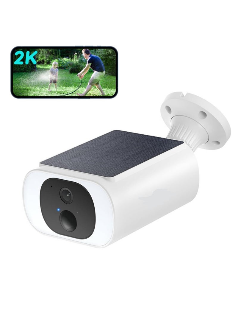 Wireless Outdoor WiFi Security Camera 2K with Built-in Solar Panel, Motion Sensor, Color Night Vision, IP65 Waterproof - Image 1