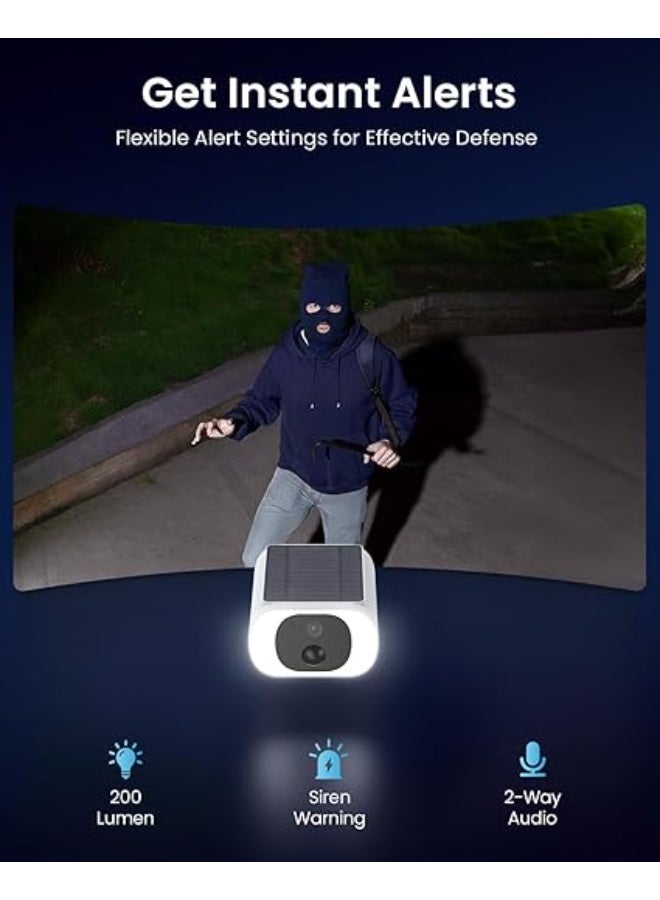 Wireless Outdoor WiFi Security Camera 2K with Built-in Solar Panel, Motion Sensor, Color Night Vision, IP65 Waterproof - Image 4