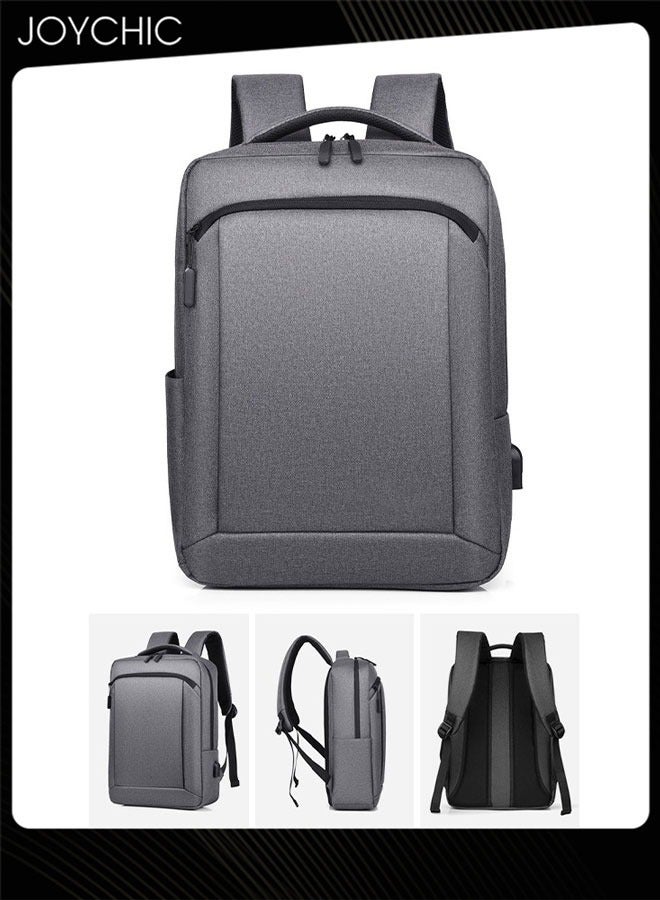 Joychic Business Travel Laptop Backpack Oxford Waterproof Anti Theft Computer Daypack Large Capacity Schoolbag with USB Charging Port for Men Work School Trips Grey - Image 2