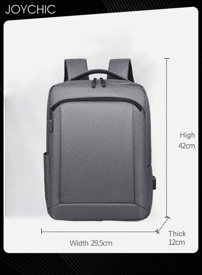 Joychic Business Travel Laptop Backpack Oxford Waterproof Anti Theft Computer Daypack Large Capacity Schoolbag with USB Charging Port for Men Work School Trips Grey - Image 4