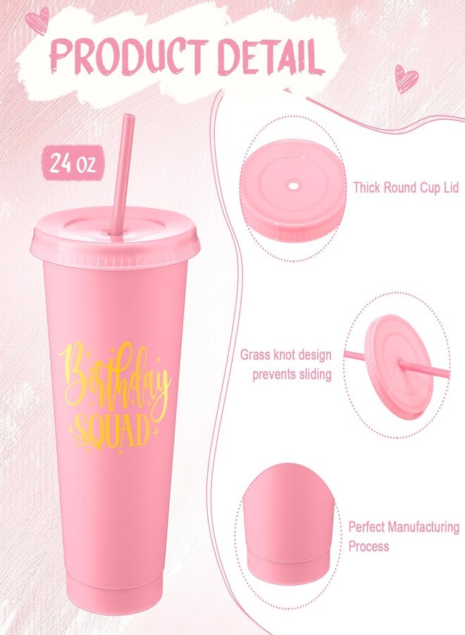 Skylety 6 Pcs Sweet 16 Birthday Party Tumblers 24 oz Birthday Squad Skinny Tumbler with Lid and Straw Birthday Party Favors for Guests 16 Years Sweet Birthday Supply Decorations - Image 3