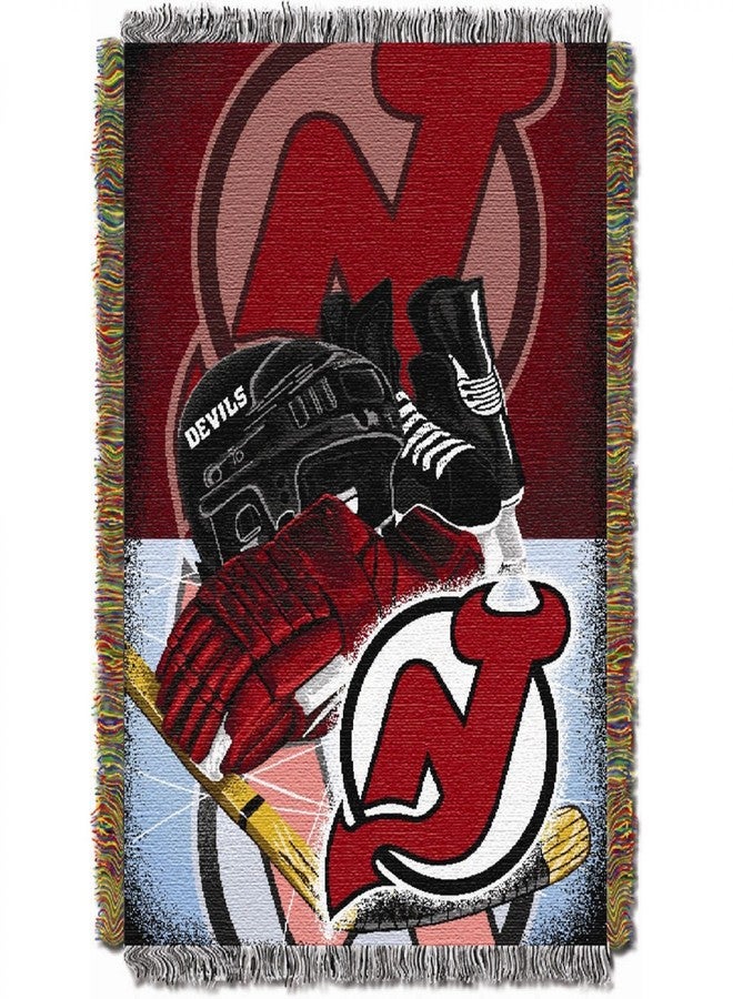 Northwest The Company NHL New Jersey Devils Homefield Ice Advantage Woven Tapestry Throw, 48" x 60"