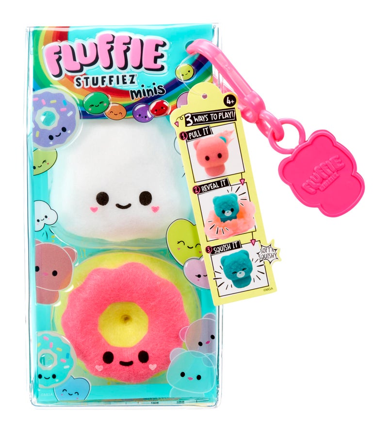Fluffie Stuffiez Popcorn & Donut Minis Collectible Feature - Surprise Reveal Unboxing Soft and Squishable Tactile Play Fidget DIY - Image 1