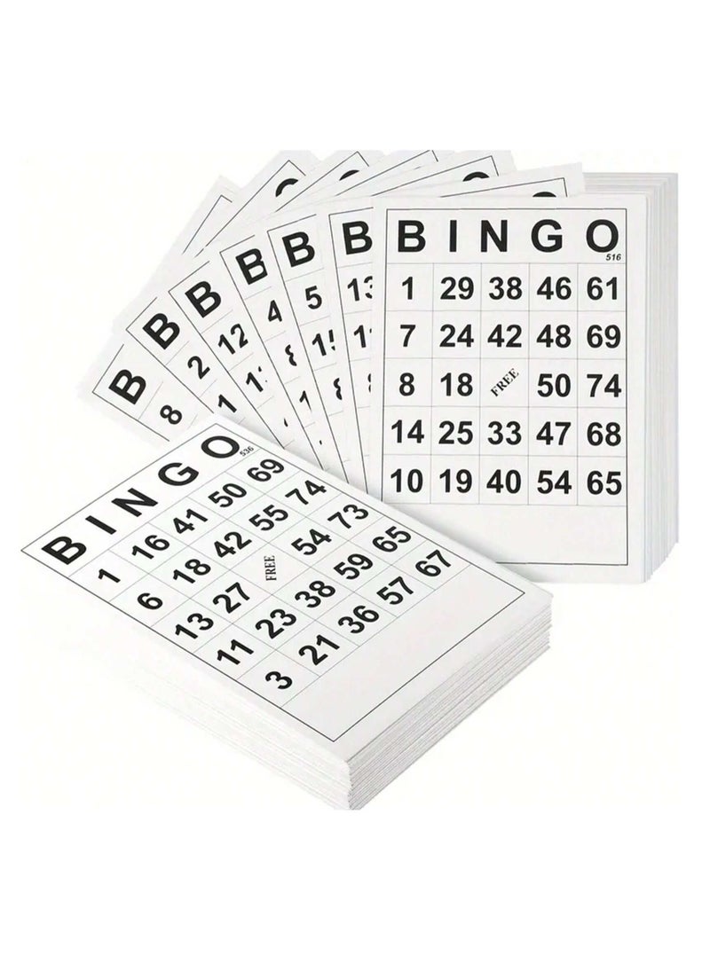 RedMapleTEK 60 Paper Bingo Game Cards With 60 Available Numbered Papers, Suitable For Bingo Supplies, Holiday Parties, Corporate Events, Classroom Games, Family Time  - Image 1