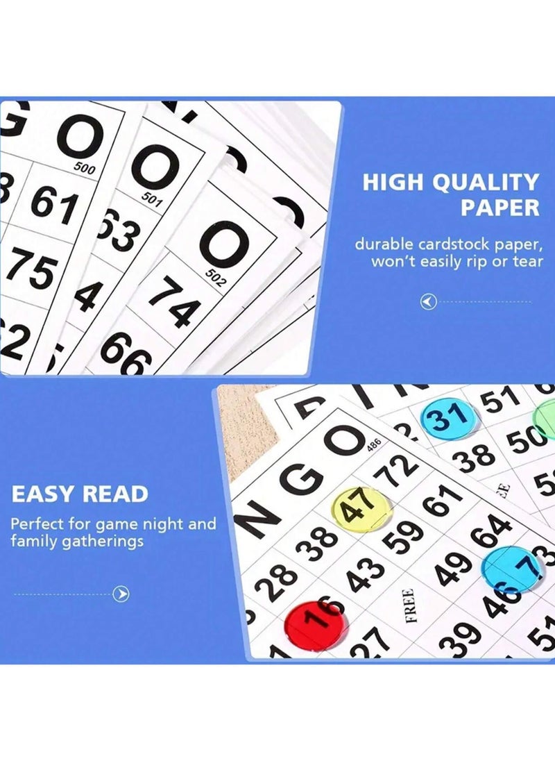 RedMapleTEK 60 Paper Bingo Game Cards With 60 Available Numbered Papers, Suitable For Bingo Supplies, Holiday Parties, Corporate Events, Classroom Games, Family Time  - Image 4