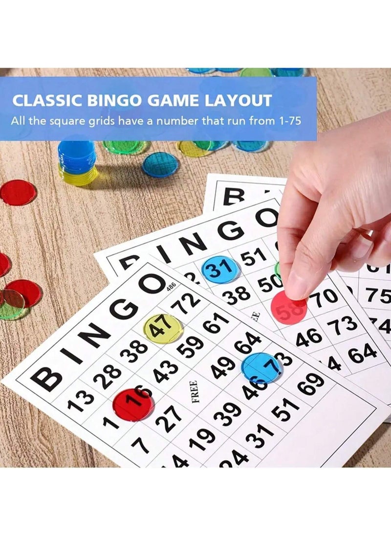 RedMapleTEK 60 Paper Bingo Game Cards With 60 Available Numbered Papers, Suitable For Bingo Supplies, Holiday Parties, Corporate Events, Classroom Games, Family Time  - Image 5