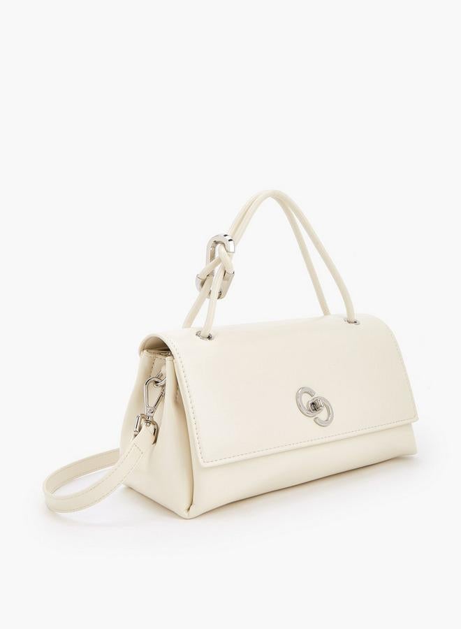 Celeste Solid Satchel Bag With Detachable Strap - Image 3