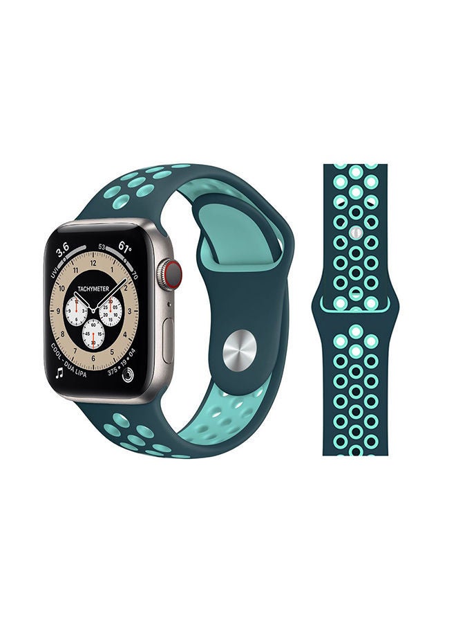 NIBEMINENT Replacement Band For Apple Watch Series 6/SE/5/4/3/2/1 Midnight Green
