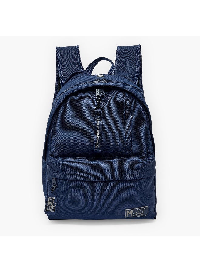 Mustteam Solid Backpack For Boys 8-13 Years With Adjustable Shoulder Straps - 17 Inches - Image 2