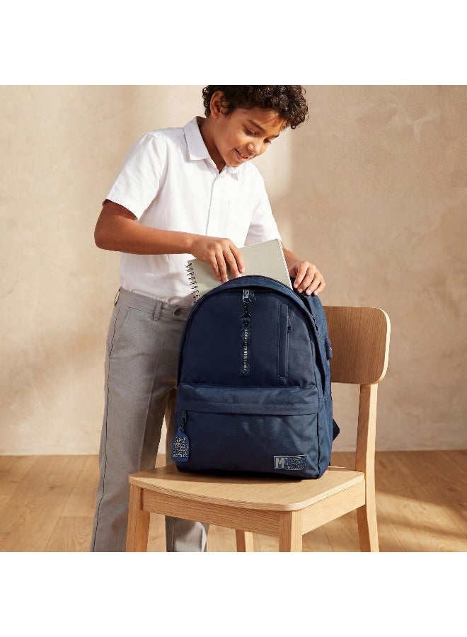 Mustteam Solid Backpack For Boys 8-13 Years With Adjustable Shoulder Straps - 17 Inches - Image 3