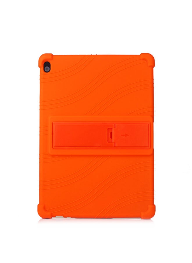 For Lenovo Tab M10 Protective Case TB-X605F/X505F/M Flat Leather Case 10.1 Inch Drop-proof Case-Color:Orange-Applicable Model:Lenovo - Image 1